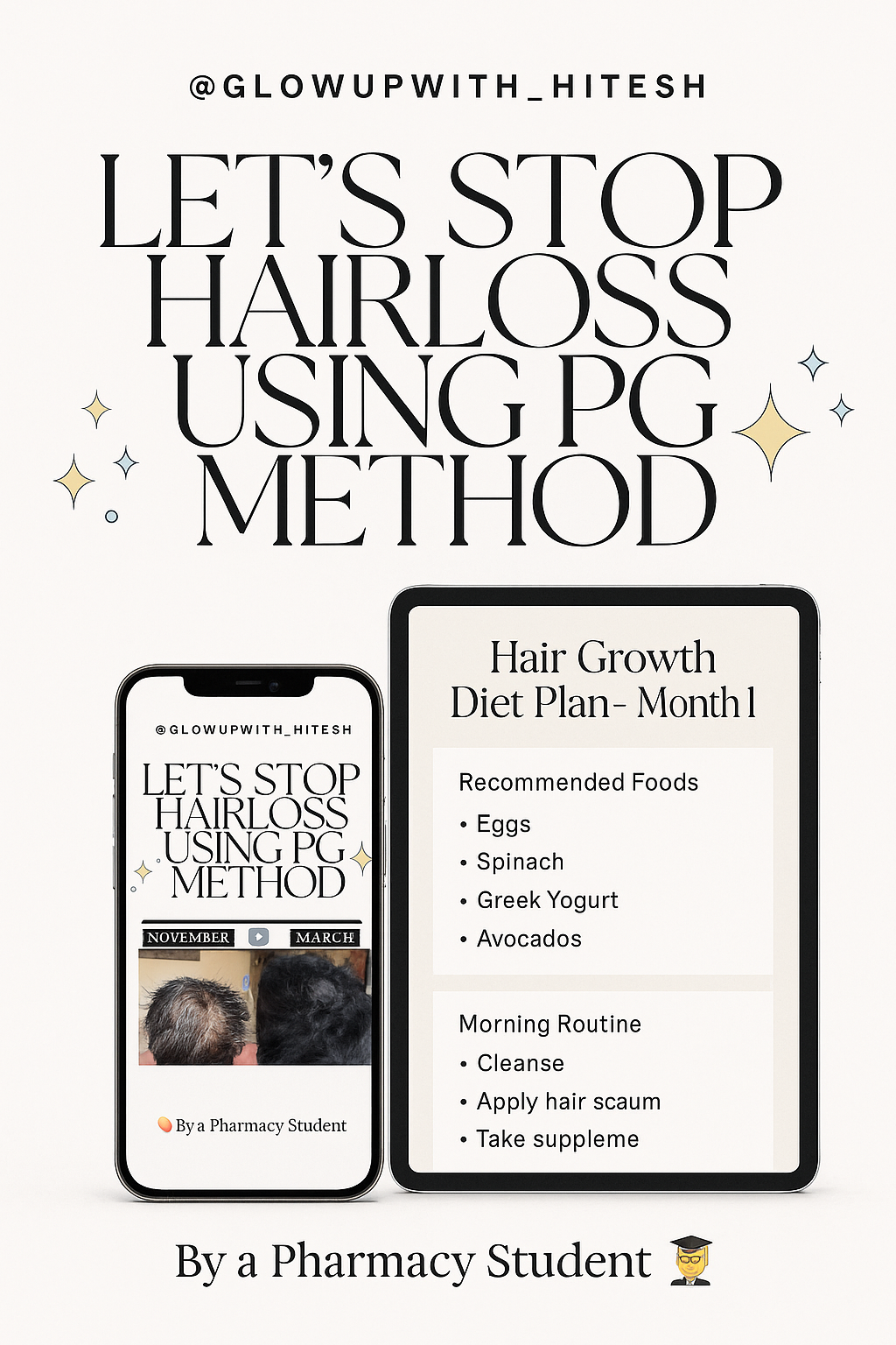 Ultimate Hair Growth Kit - Hair Growth Oil + 0.5mm Derma Roller + Scalp Massager + 14 days personal guidance